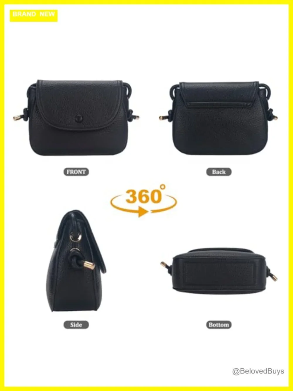 Vegan Leather Crossbody Bag Women Saddle Purse Flap Shoulder Handbag